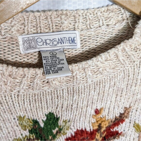 Chrysantheme Fall Leaf Sweater - Large - Picture 4 of 9